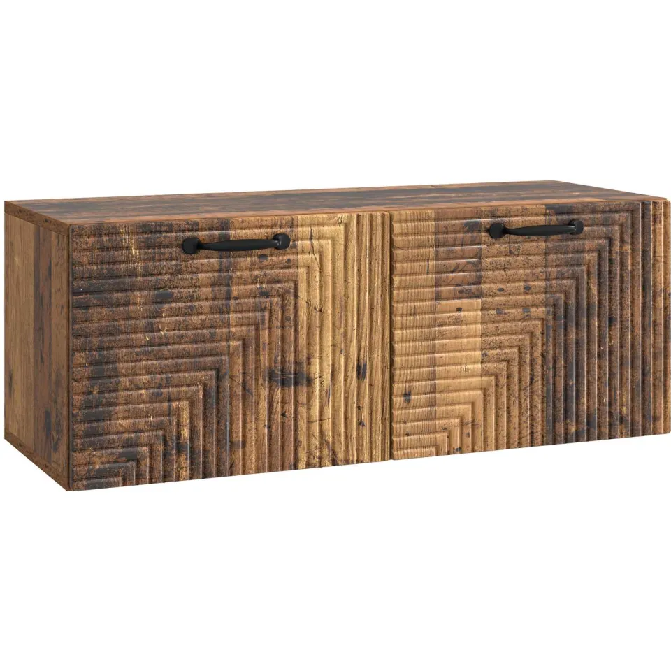 vidaXL Wandbeugel TV-kast Oud hout 78,5 x 31 x 30 cm Bewerkt hout bruin, foto 3