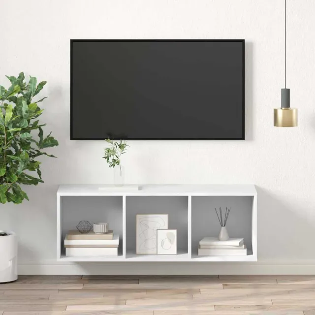 vidaXL Tv-wandmeubel 37x37x107 cm bewerkt hout wit, foto 2