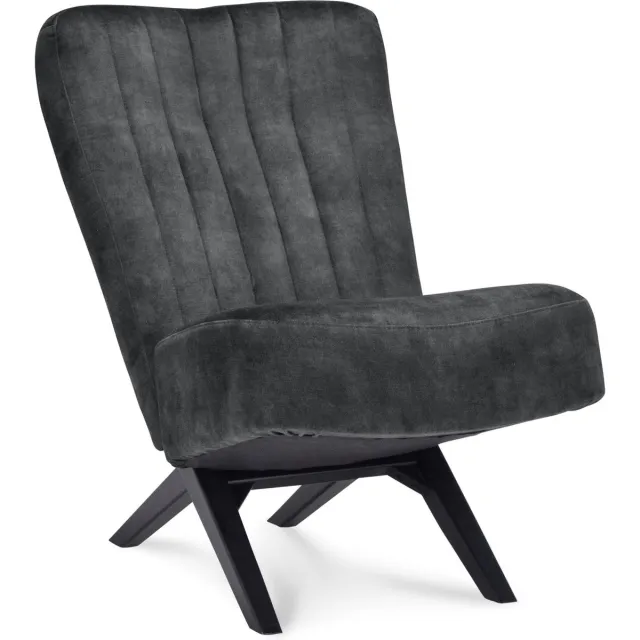 Icon Living Fauteuil Dave - Velours Adore Forest - Poot Zwart Groen