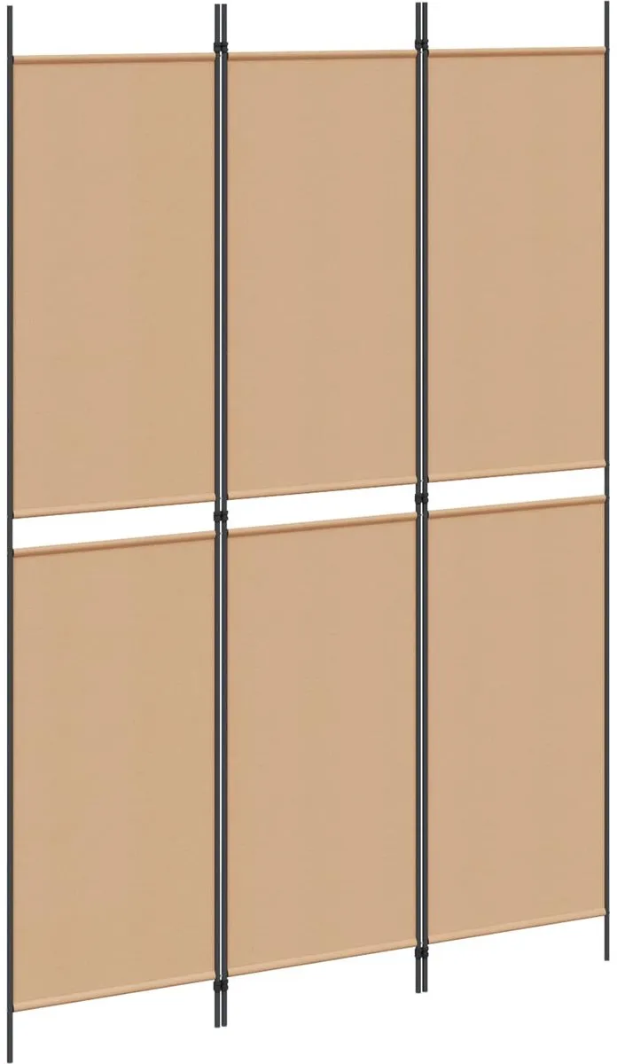 vidaXL 3-Panel Room Divider Beige 150 x 220 cm Stof, foto 3