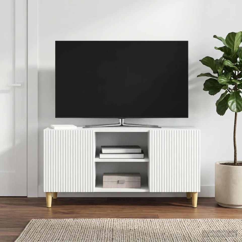 vidaXL TV-kast Wit 102 x 34,5 x 50 cm Bewerkt hout, foto 4