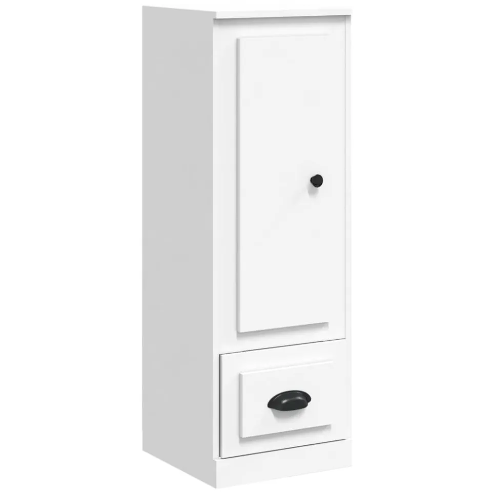 vidaXL Hoge kast 36,35,5x103,5 cm bewerkt hout wit