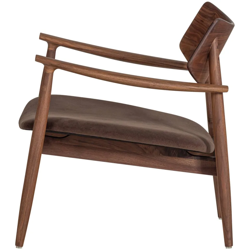 WOOOD Bask Fauteuil - Walnoothout - Bruin - 72x69x70, foto 3
