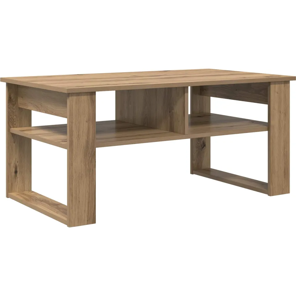vidaXL Salontafel Artisan Eiken 96 x 54 x 44 cm Bewerkt hout, foto 3