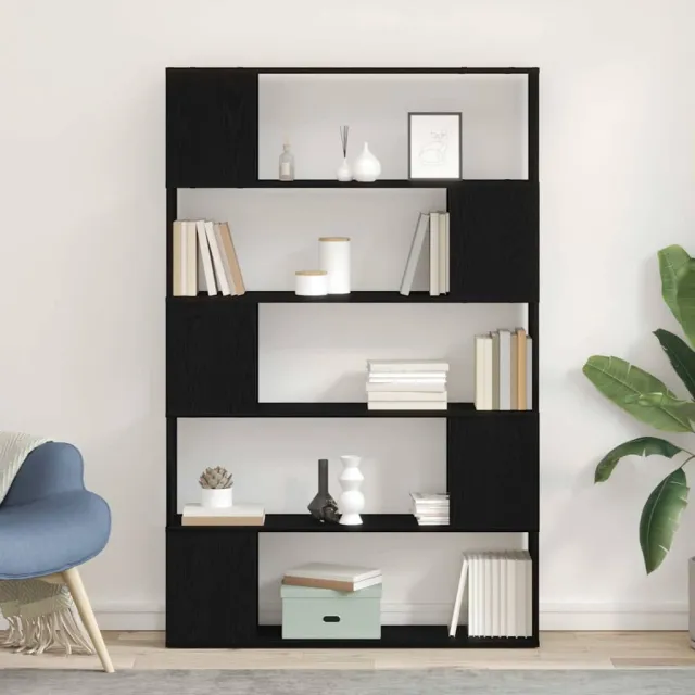 vidaXL Tv-meubelset 100 x 24 x 155 cm Zwart Eiken Bewerkt hout