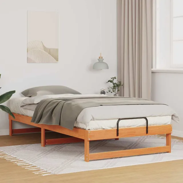 vidaXL Bedframe Bruin 100 x 210 cm Massief grenenhout
