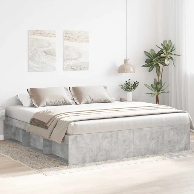 vidaXL Bedframe betongrijs 200x200 cm grijs