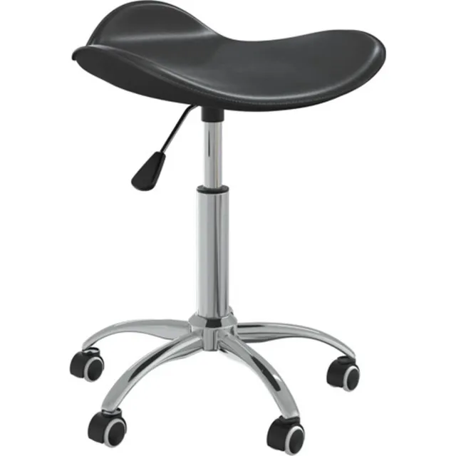 vidaXL Salonkruk - kunstleer - zwart