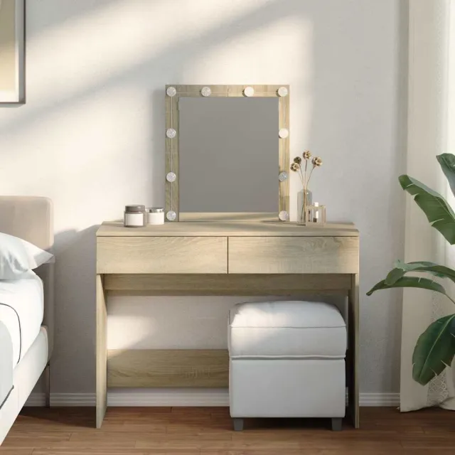 vidaXL Kaptafel met LED-verlichting 100x40x130 cm sonoma eikenkleurig, foto 2