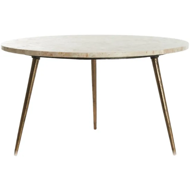 Light & Living Bijzettafel Zeca - Taupe - Ø67cm - Modern Grijs