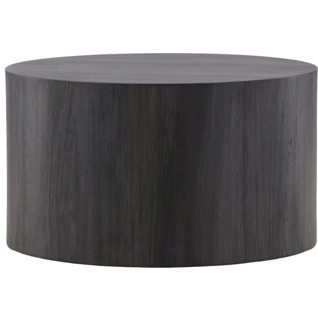 Nest living Zayn houten salontafel zwart - Ø80 cm