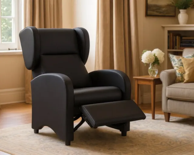 Zorgmeubel Cuba stoel fauteuil tot 200 kg. Zwart