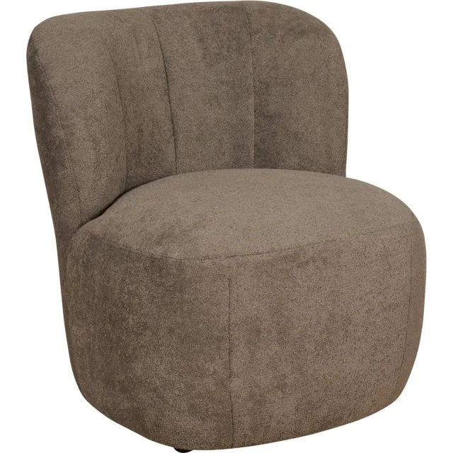 Woonexpress Fauteuil Rush - Bouclé - Taupe - 73x76x80 cm (BxHxD) - Koudschuim