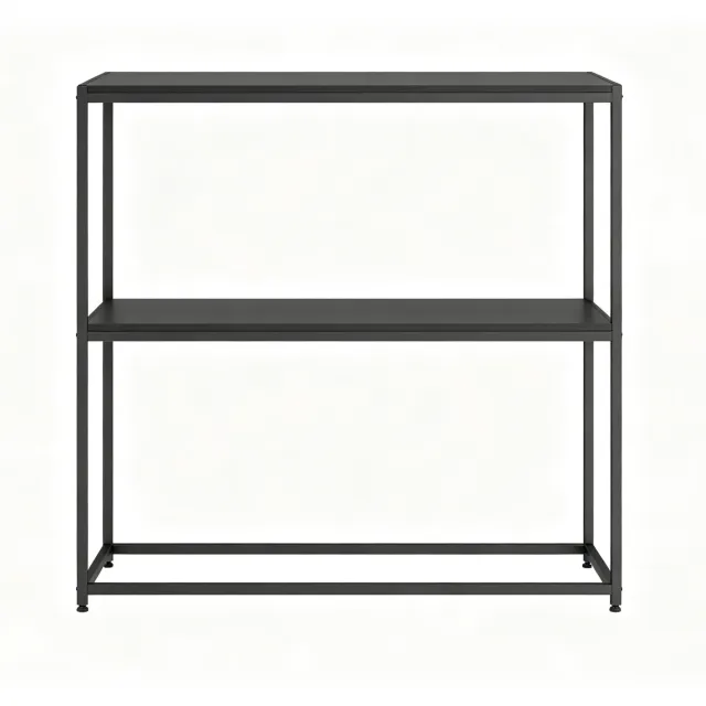 SONNENH Sidetable - Open plateaus en stalen frame - 100 x 30 x 87 cm - Zwart