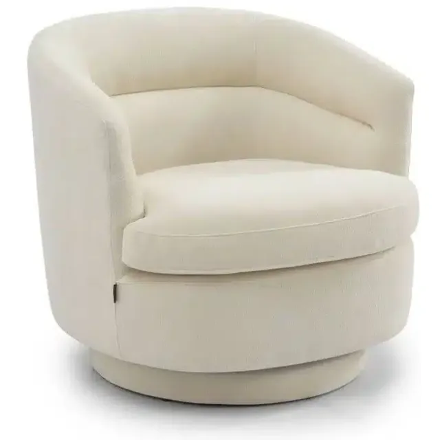 NordXL Fauteuil Valerie draaibaar chenille off white