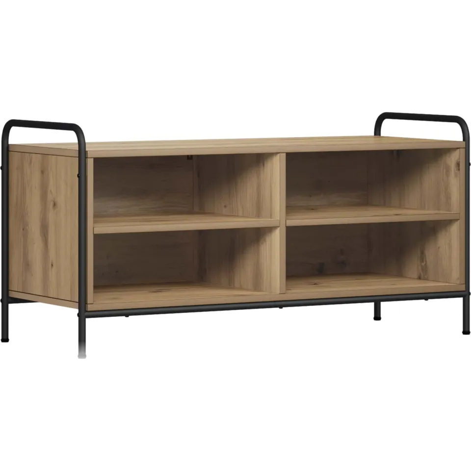 vidaXL Tv-meubel 140 x 39,5 x 50 cm Artisanaal eiken Bewerkt hout, foto 3