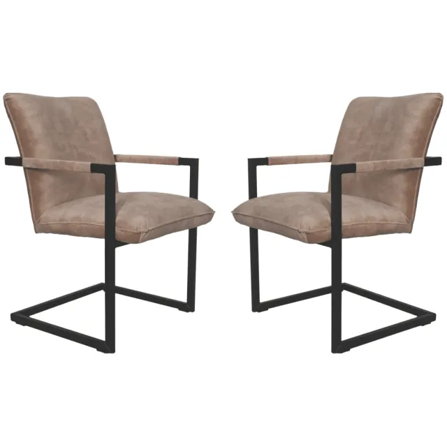 Eetkamerstoel Boston velvet lever | set van 2