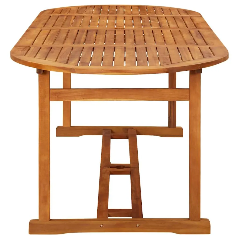 vidaXL Tuintafel 220x90x75 cm massief acaciahout bruin, foto 3
