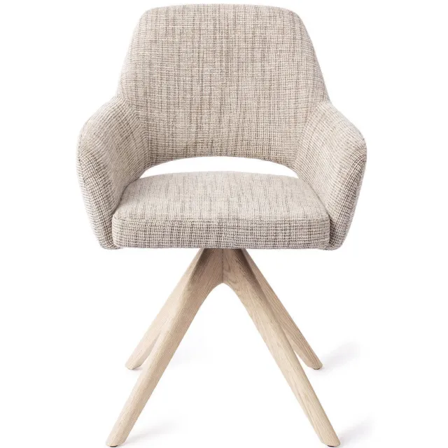 Jesper Home Yanai eetkamerstoel beige Caramel Grid
