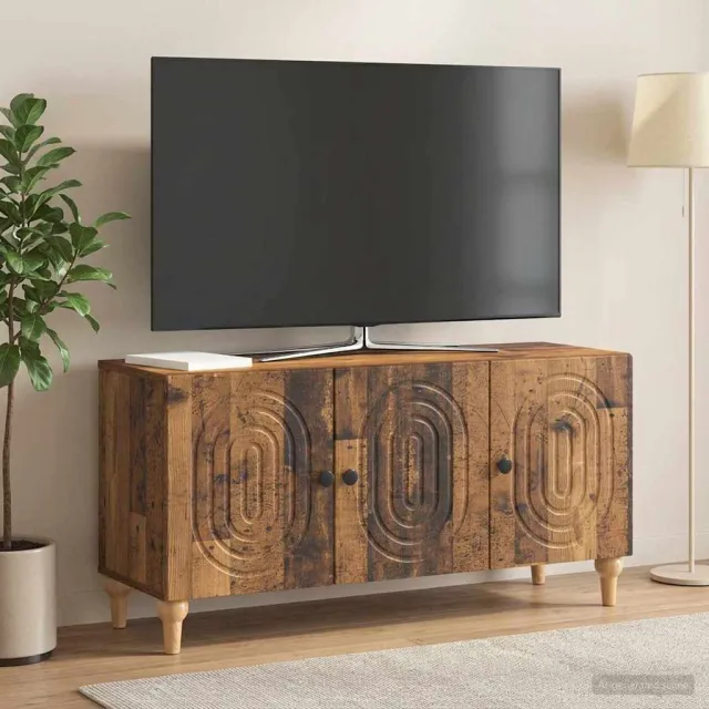 vidaXL TV-kast 99 x 34,5 x 50 cm Oud hout Bewerkt hout Bruin