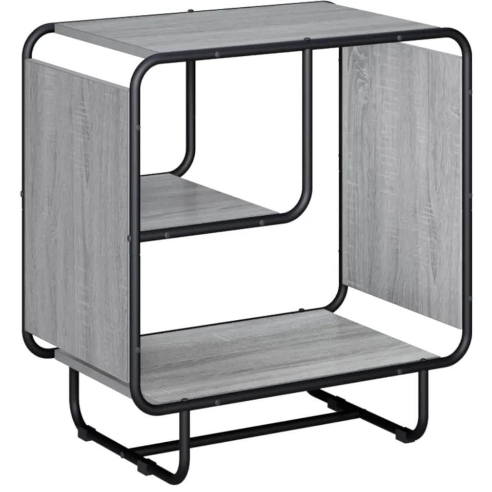 vidaXL Dressoir Grijs Sonoma 60 x 37.5 x 64.5 cm Bewerkt hout, foto 3