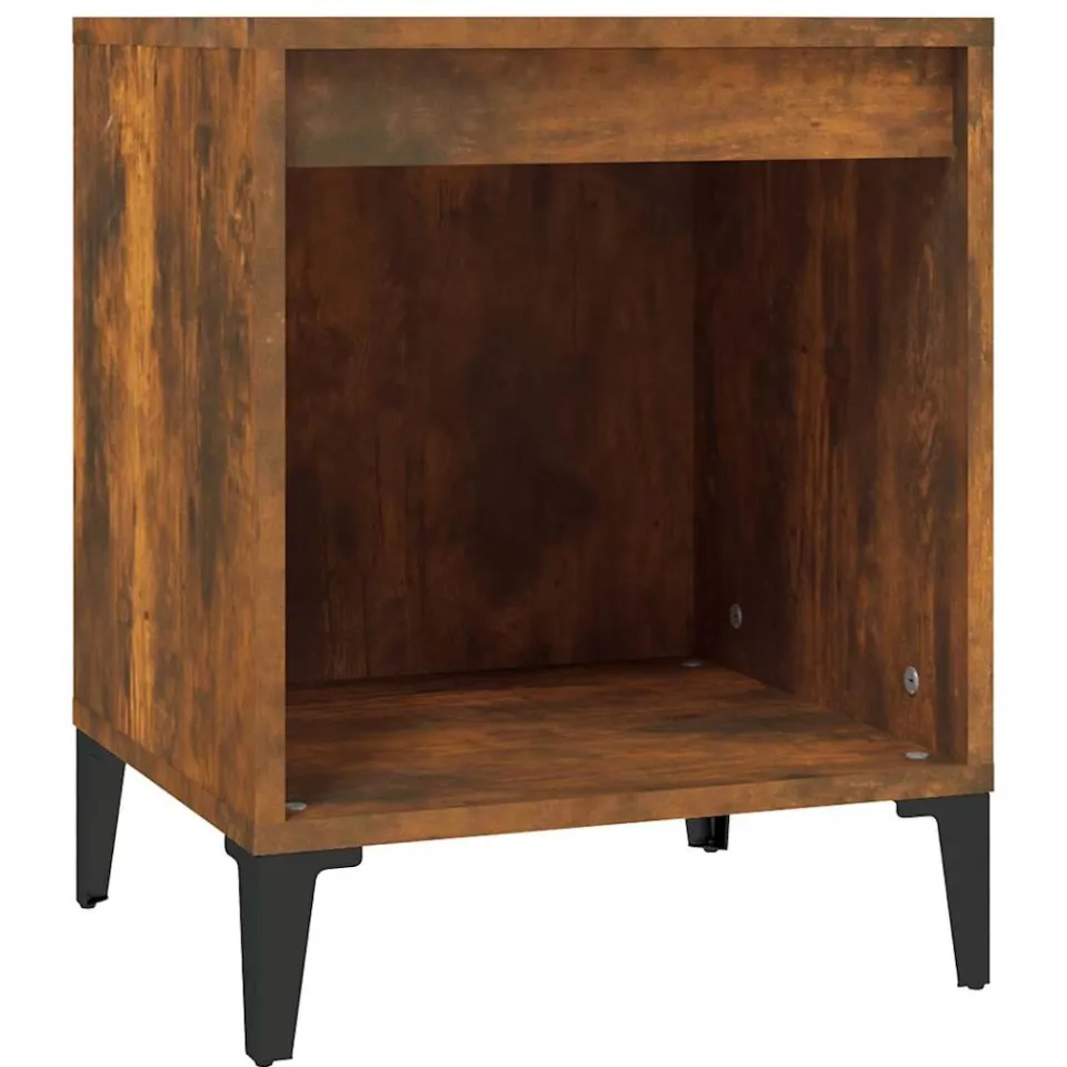 vidaXL Nachtkastje 40x35x50 cm gerookt eikenkleurig Bruin