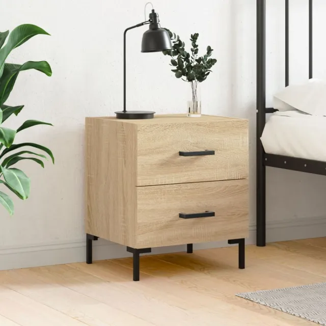 vidaXL Nachtkastje 40x35x47,5 cm bewerkt hout sonoma eikenkleurig, foto 2