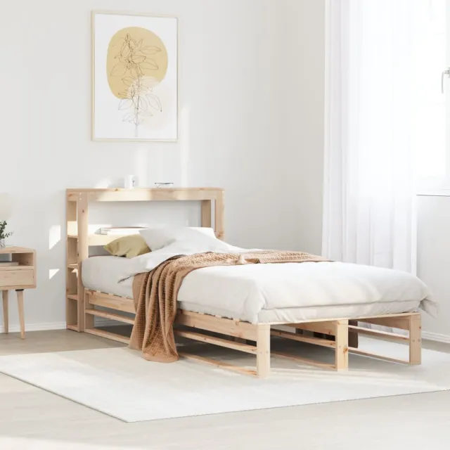 vidaXL Bedframe zonder matras massief grenenhout 90x200 cm bruin