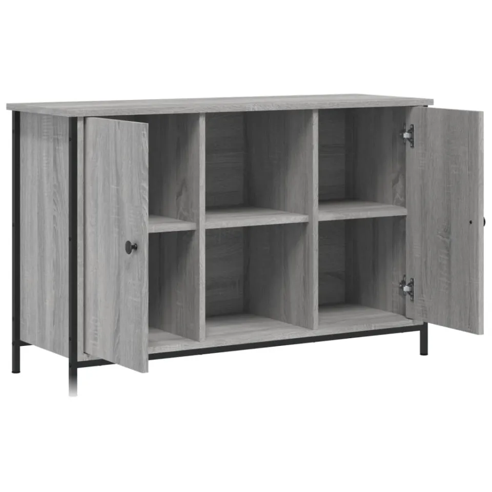 vidaXL Tv-meubel 100x35x65 cm bewerkt hout grijs sonoma eikenkleurig, foto 4