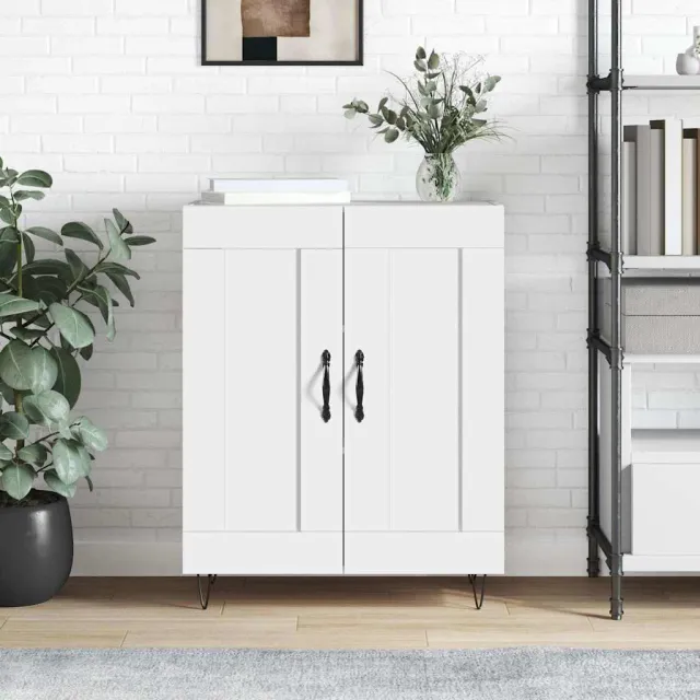 vidaXL Dressoir 69,5x34x90 cm bewerkt hout wit, foto 2