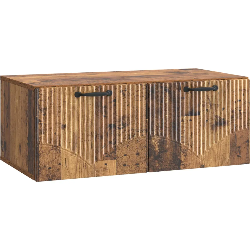 vidaXL Wandbeugel TV-kast Oud hout 78,5 x 41 x 30 cm Bewerkt hout bruin, foto 3