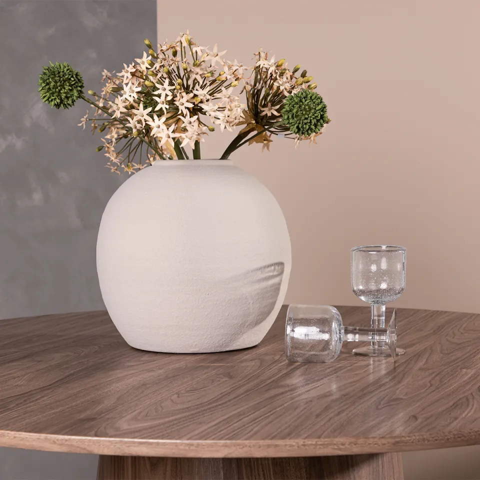 Nest living Trude houten eettafel naturel hout Ø 120 cm, foto 4