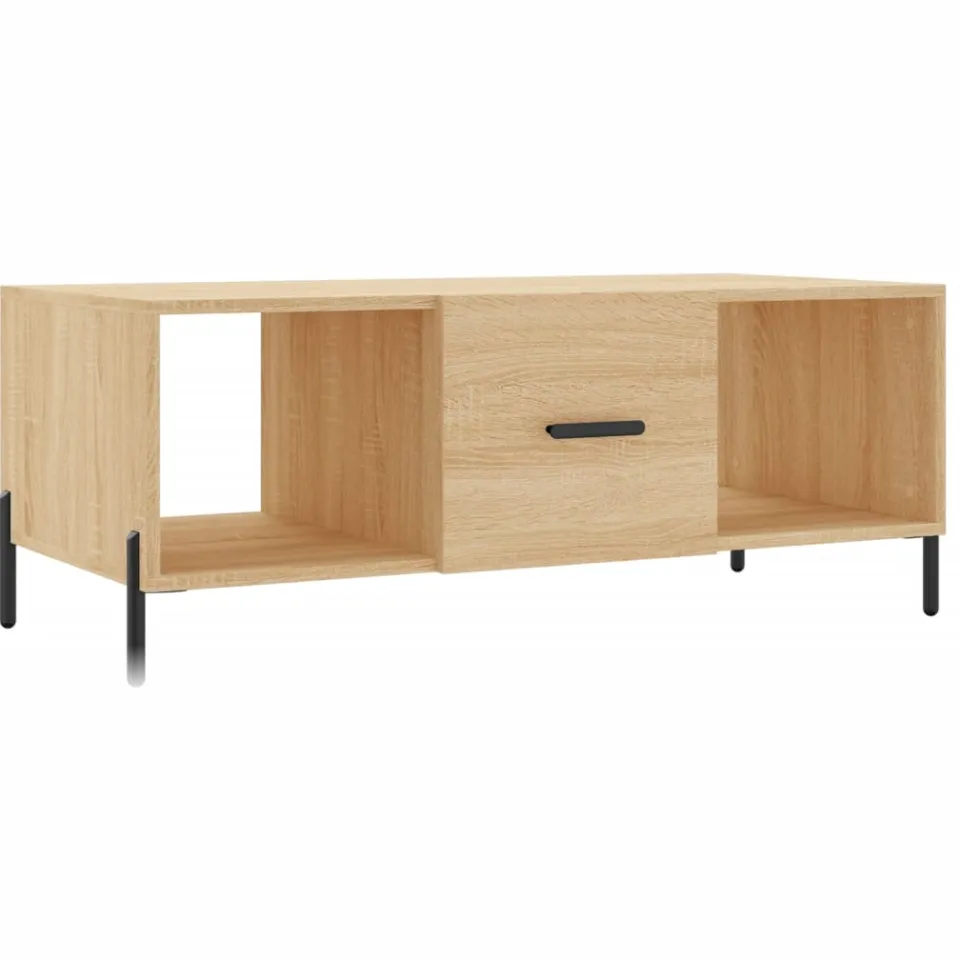 vidaXL Salontafel 102x50x40 cm bewerkt hout sonoma eikenkleurig, foto 3