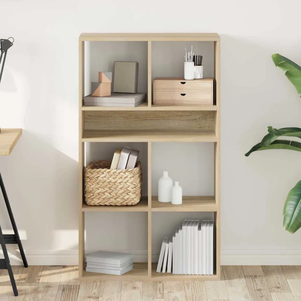 vidaXL Boekenkast 66x31x112 cm bewerkt hout sonoma eikenkleurig, foto 2