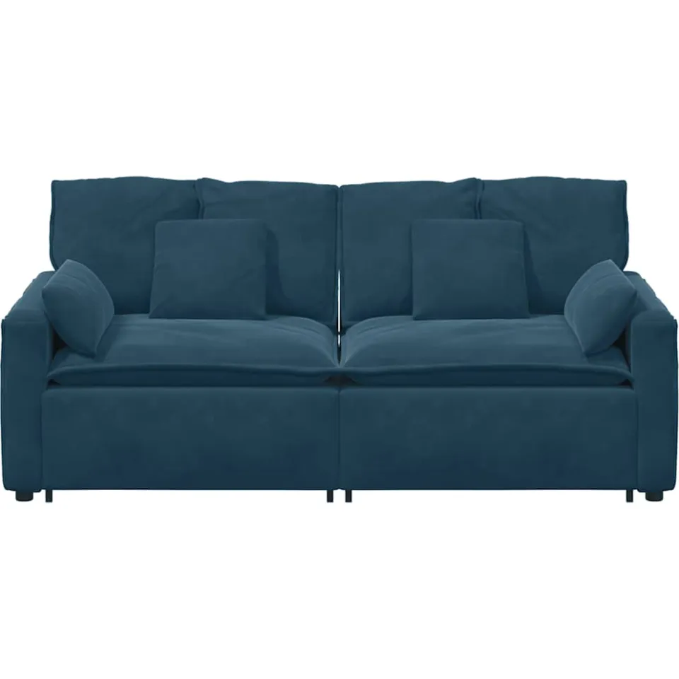 vidaXL Modulaire bank met kussens blauw, foto 4