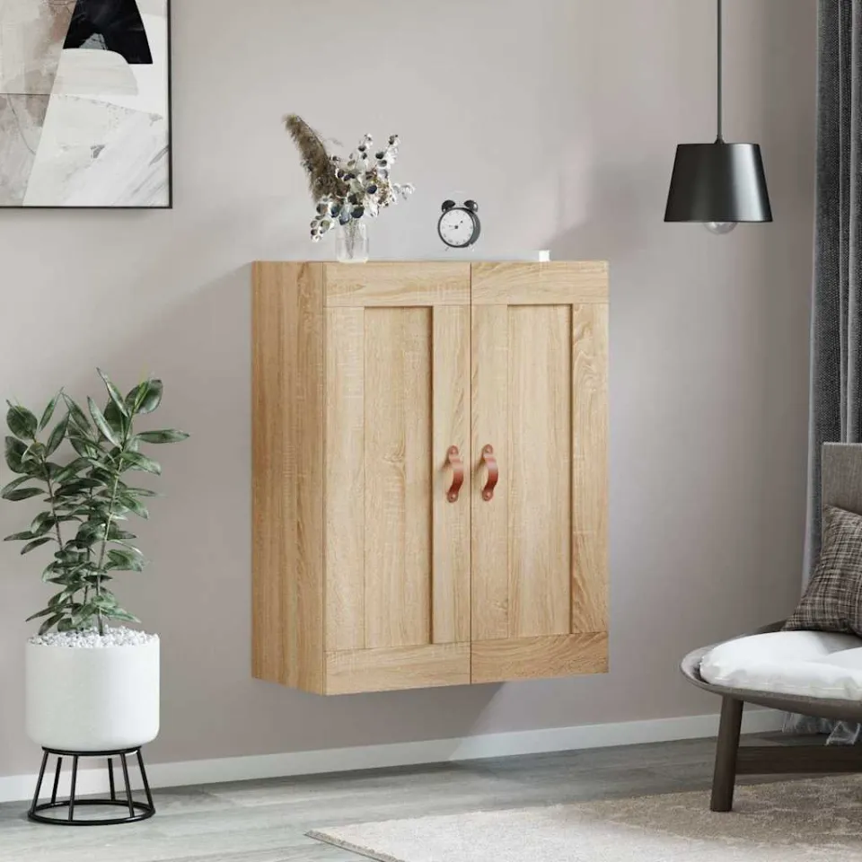 vidaXL Wandkast 69,5x34x90 cm bewerkt hout sonoma eikenkleurig, foto 3