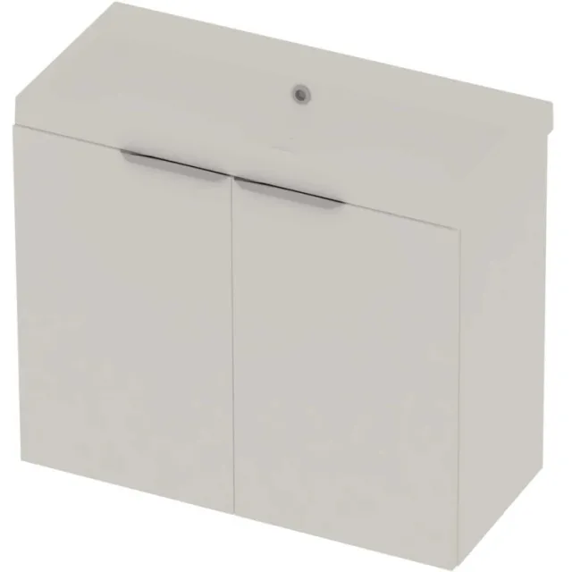 Basic-Line Pretty 36 Badmeubelset Polystone Zonder Kraangat 80x36x70 cm Mat White Mat Wit