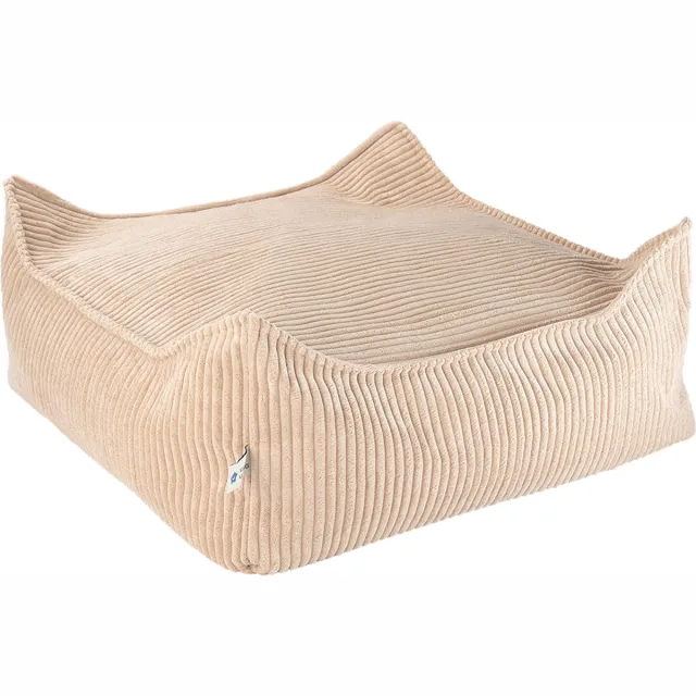 Wigiwama Corduroy Square Ottoman / Poef - 80x70x50cm - Brown Sugar Bruin
