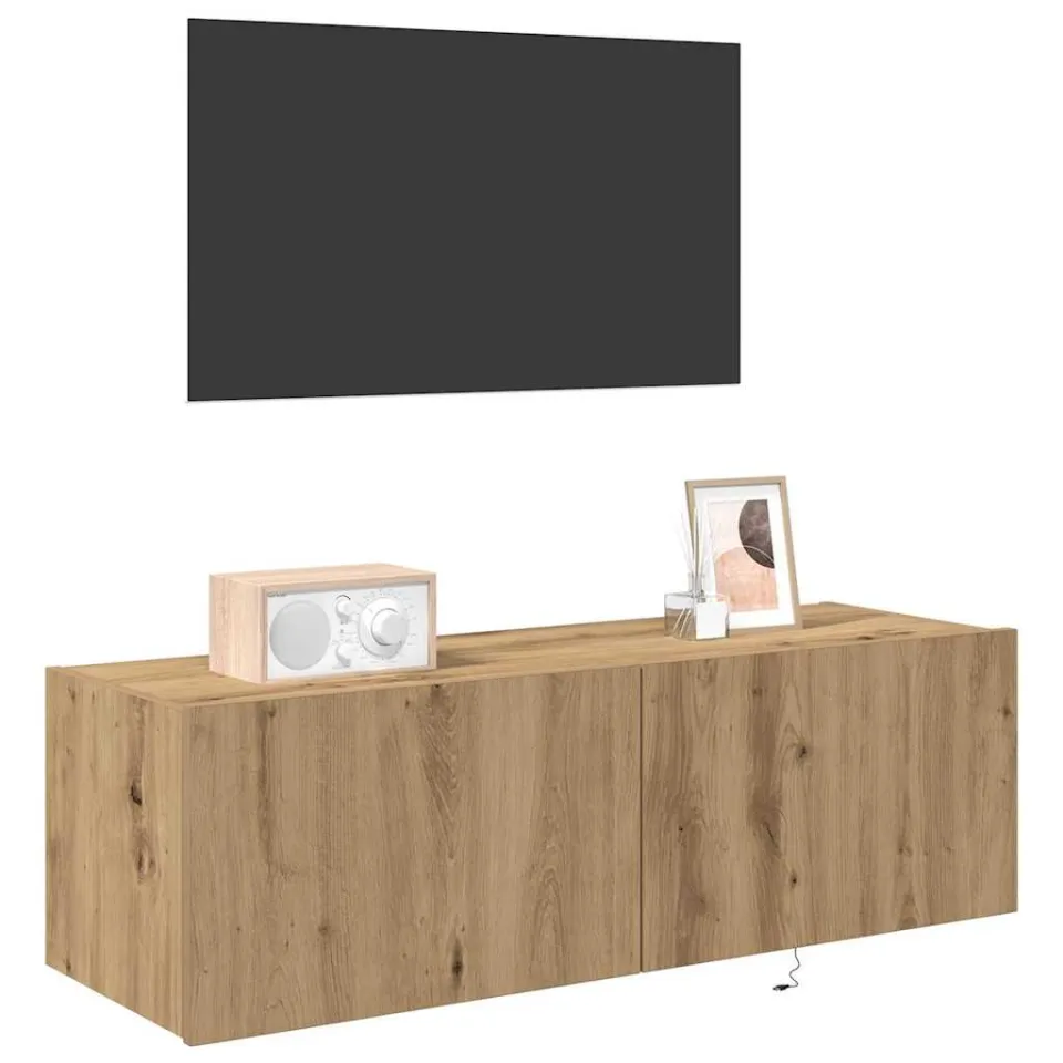vidaXL TV Wandkast 100 x 35 x 31 cm Artisan Eiken Bewerkt hout, foto 3