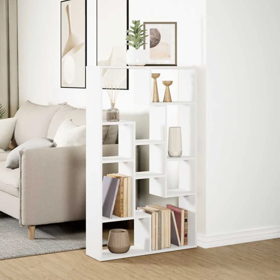 vidaXL Boekenkast 72x20x120,5 cm bewerkt hout wit, foto 4
