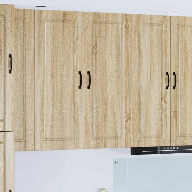 vidaXL Wandkast PORTO Sonoma Eiken 40 x 31 x 100 cm Bewerkt hout Bruin