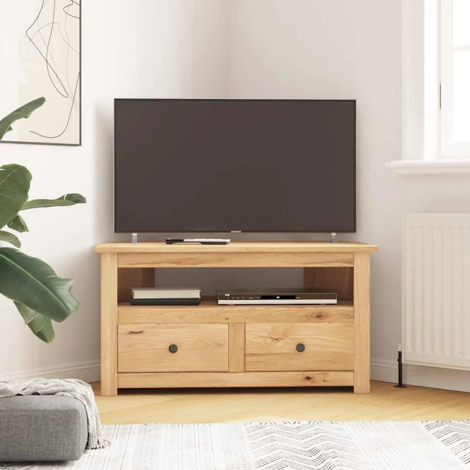 vidaXL Tv-hoekkast Panama Range 93x49x49 cm massief grenenhout bruin, foto 2