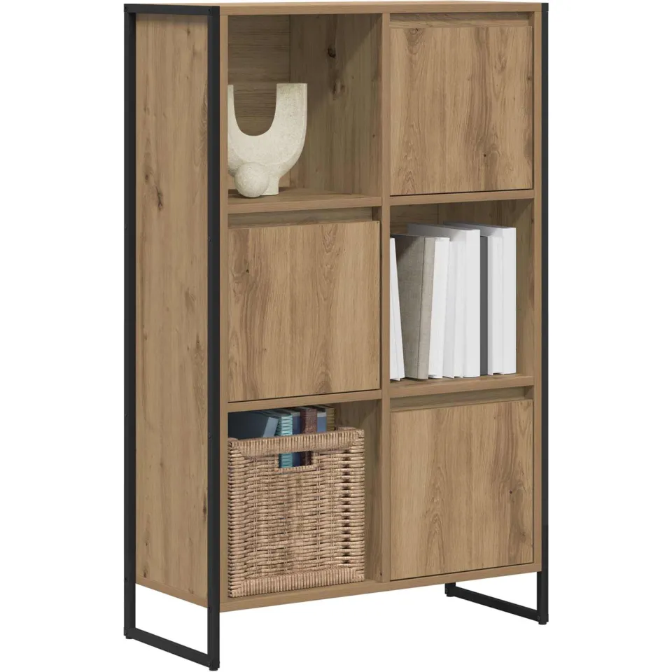vidaXL Boekenkast Artisanaal eiken 68 x 30 x 108 cm Bewerkt hout