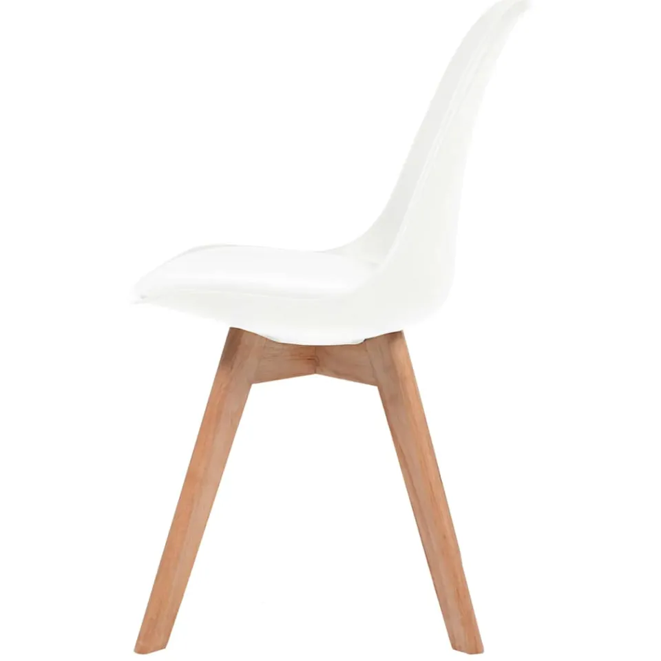 vidaXL Eetkamerstoelen 2 st kunststof wit, foto 4