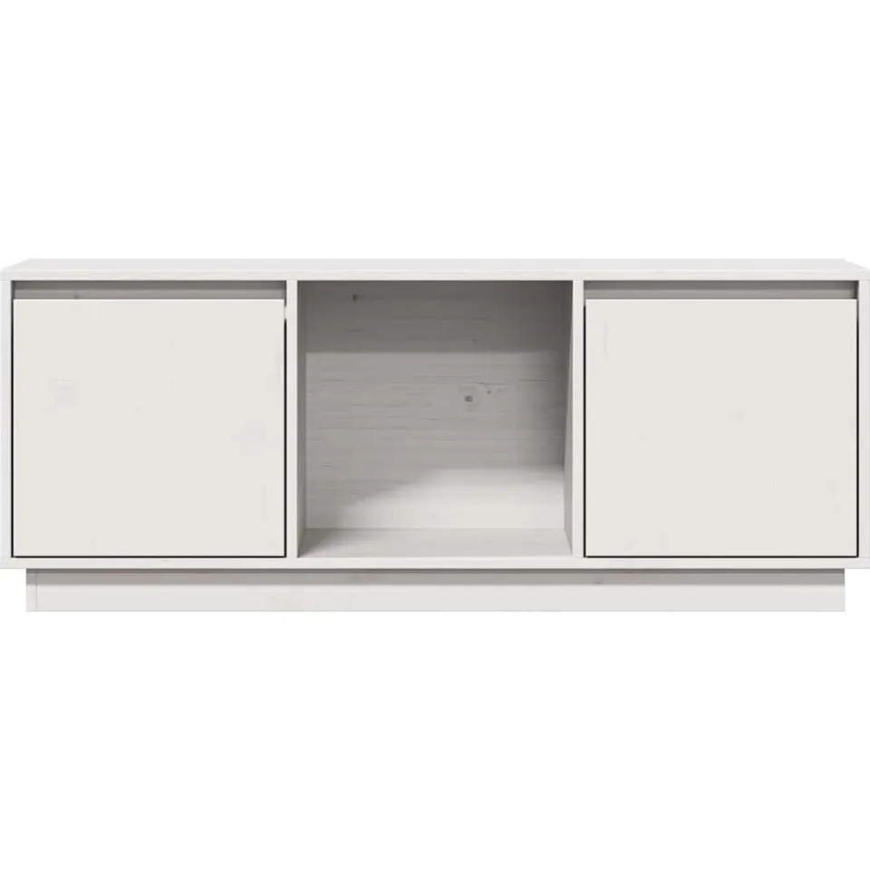 vidaXL Tv-meubel 110,5x35x44 cm massief grenenhout wit, foto 3