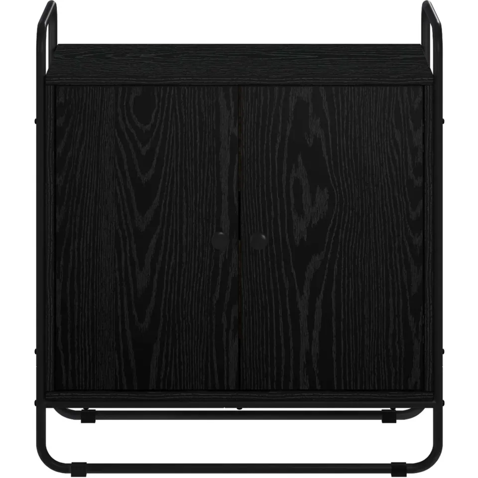 vidaXL Dressoir Zwart eiken 68 x 35 x 75 cm Bewerkt hout, foto 4