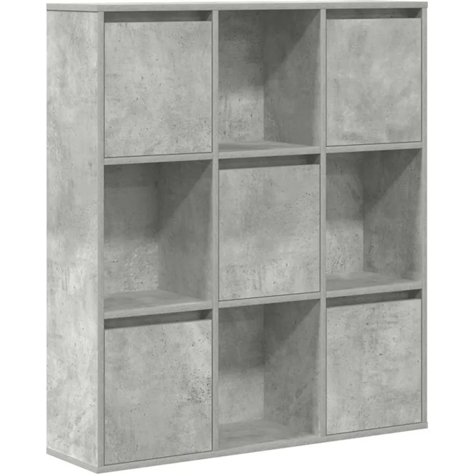 vidaXL Boekenkast 89x24x101,5 cm bewerkt hout betongrijs grijs, foto 3