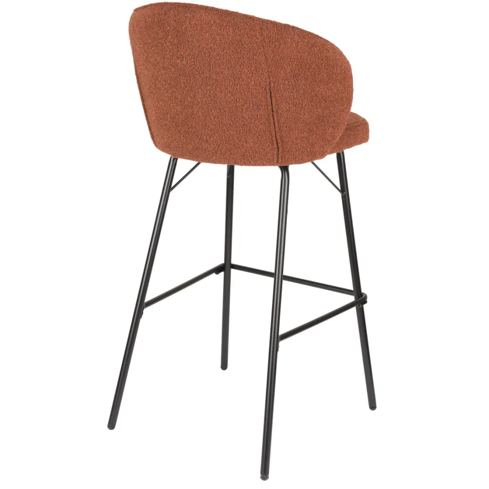 Housecraft Living Joa barkruk met rugleuning bruin, foto 3