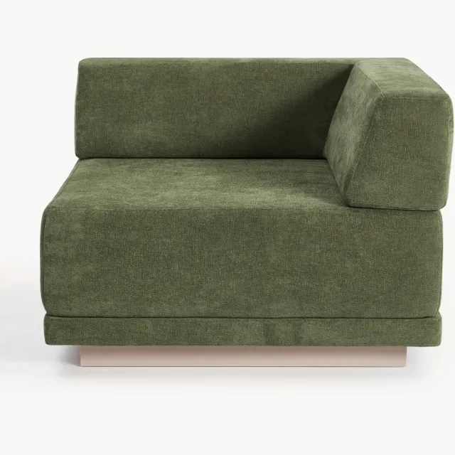 Westwing Collection Hoekmodule Colin beige, groen