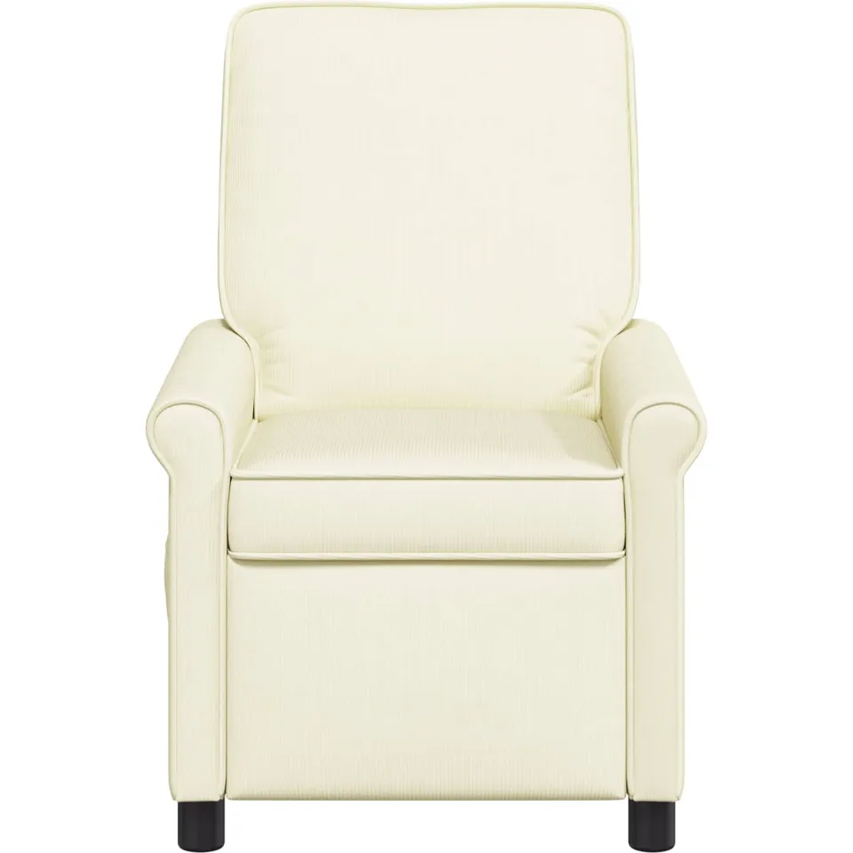 vidaXL Ligstoel Crèmekleurig 69 x 95 x 101 cm Stof, foto 4